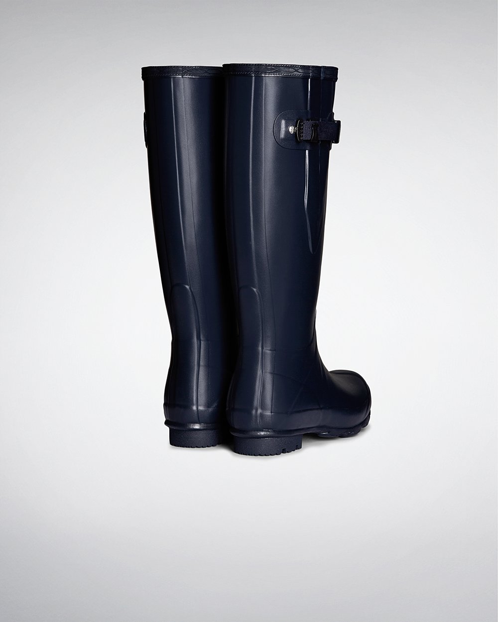 Hunter Mujer Norris Field Side Adjustable - Botas de Lluvia Azul Marino - 304-IVAWXU